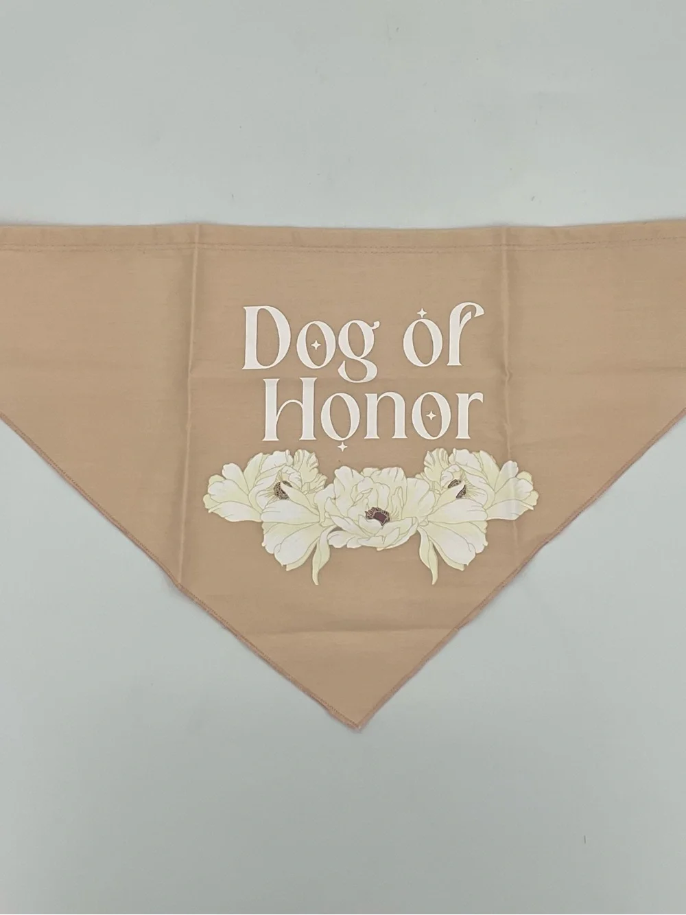 NWT Top Paw Dog of Honor Beige Floral Dog Reversible Wedding Bandana Size Sm/Med